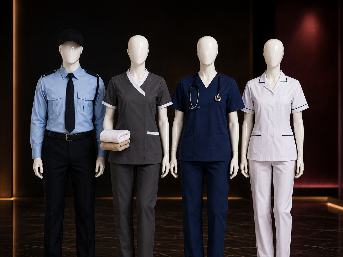 Security and hospital staff uniform style reference